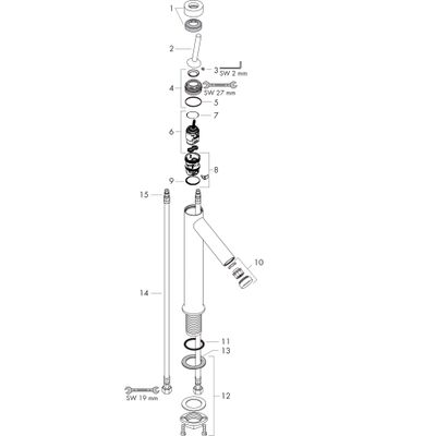 Hansgrohe Waschtischmischer 250 Axor Starck, für Waschschüssel BBR ohne Ablaufgarnitur, Farbe bronze Bild 2