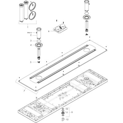 Hansgrohe Kopfbrause 1200 4jet Axor ShowerHeaven BBC, mit Licht 3500 K, 163 x 1200 x 302 x 302 mm, Farbe schwarz chrom Bild 2