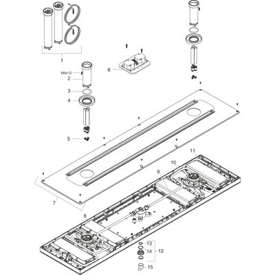 Hansgrohe Kopfbrause 1200 4jet Axor ShowerHeaven BBC, mit Licht 5000 K, 163 x 1200 x 302 x 302 mm, Farbe schwarz chrom Bild 2