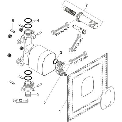 Hansgrohe Grundkörper Ax.Starck ShowerCollection für Handbrausenmodul 1/2" verchromt, Farbe chrom Bild 5