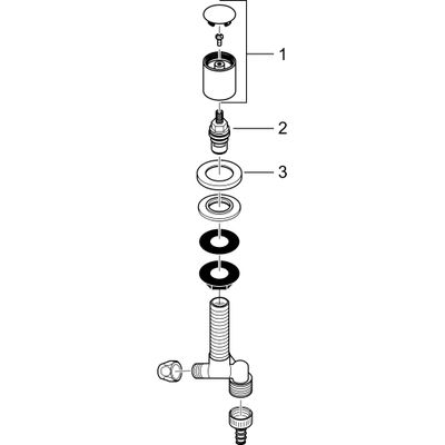 Hansgrohe Absperrventil Küche Axor, DN 15, Farbe silberfarben Bild 2