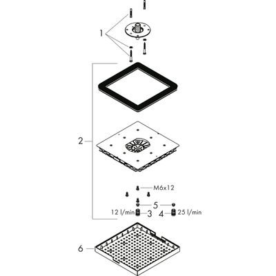 Hansgrohe Kopfbrause Axor Starck 240 x 240 mm BB, 27 x 240 x 240 mm, Farbe brass Bild 2