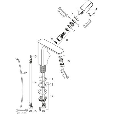 Hansgrohe Waschtischmischer 130 Axor Urquiola, Farbe chrom Bild 3