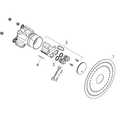 Hansgrohe UP-Grundkörper, für Wandwaschtischmischer, DN 15, Farbe chrom Bild 2