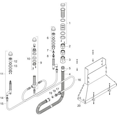 Hansgrohe Grundkörper 4-Loch Wannenarmatur Axor, für Wannenrandmontage, mit Secuflexbox Bild 2