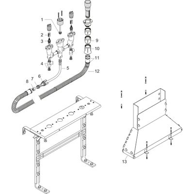 Hansgrohe Grundkörper 4-Loch Wannenarmatur Axor, für Fliesenrandmontage, mit Secuflexbox Bild 2