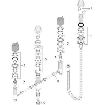 Hansgrohe 3-Loch Wannenarmatur Grundkörper Axor, für Wannenrandmontage Bild 2