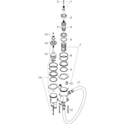 Hansgrohe 2-Loch Thermostat Grundkörper Axor externer Auslauf, für Wannenrandmontage Bild 2