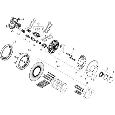 Hansgrohe Fertigset UP-Thermostat ShowerSelect Comfort S, 1 Verbraucher / 1 Ausgang, Farbe chrom Bild 3