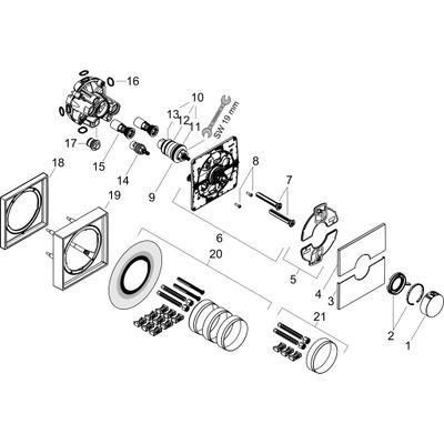 Hansgrohe Fertigset UP-Thermostat ShowerSelect Comfort E, Farbe chrom Bild 2