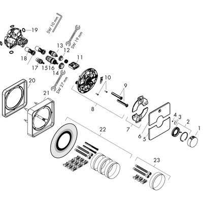 Hansgrohe Fertigset UP-Thermostat ShowerSelect Comfort Q, 1 Verbraucher, Farbe schwarz Bild 4