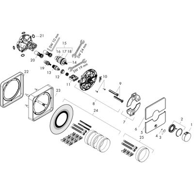 Hansgrohe Fertigset UP-Thermostat ShowerSelect Comfort Q 1 Verbraucher / 1 Ausgang, Farbe chrom Bild 4