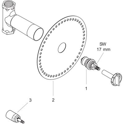 Hansgrohe Unterputzteile 3/4" NEU für Unterputz-Ventil (Spindelventil), 60 mm Bild 4