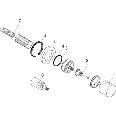 Hansgrohe Absperrventil S Unterputz Fertigset zylindrischer Griff, verchromt, 63 mm, Farbe chrom Bild 2