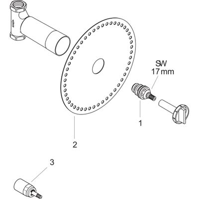 Hansgrohe Unterputzteile 1/2" NEU für Unterputz-Ventil (Spindelventil), 58 mm Bild 4