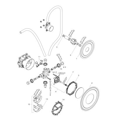 Hansgrohe Grundkörper, für Eelektronik- Waschtischmischer unterputz, DN 20 Bild 2