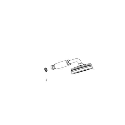 Hansgrohe Handbrause Axor Montreux brushed, 100 mm, Farbe nickel Bild 2