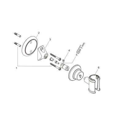 Hansgrohe Brausenhalter Axor Montreux BBC, Farbe black chrome Bild 2