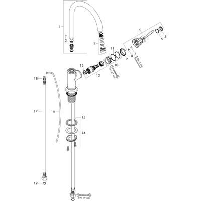 Hansgrohe Waschtischmischer 210 Axor Montreux PBC, Farbe black chrome Bild 2