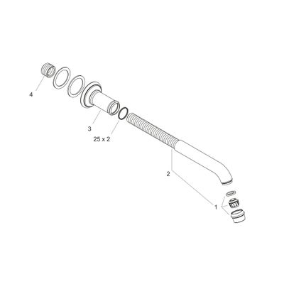 Hansgrohe Wanneneinlauf Axor Montreux, 166 mm, Farbe chrom Bild 2