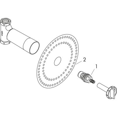Hansgrohe Grundkörper Unterputz-Ventil Axor Spindel, DN 15 Bild 2
