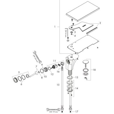 Hansgrohe Waschtischmischer 110 Axor Massaud, Farbe chrom Bild 2