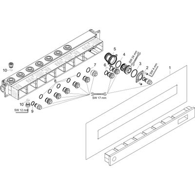 Hansgrohe Grundset Axor Thermostatmodul Select 5 Verbraucher Bild 3