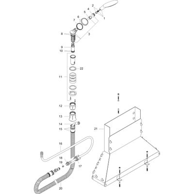 Hansgrohe Grundkörper Wannenrandset Axor, mit Secuflexbox u.Handbrause, Farbe silberfarben Bild 2