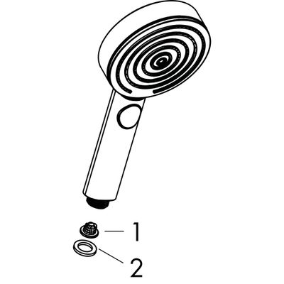 Hansgrohe Handbrause Pulsify S 105 3jet Relaxation matt, Farbe weiß Bild 9