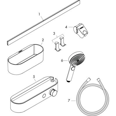 Hansgrohe Bundle WallStoris 105 3jet Brausethermosstat 700 matt, Farbe weiß Bild 2
