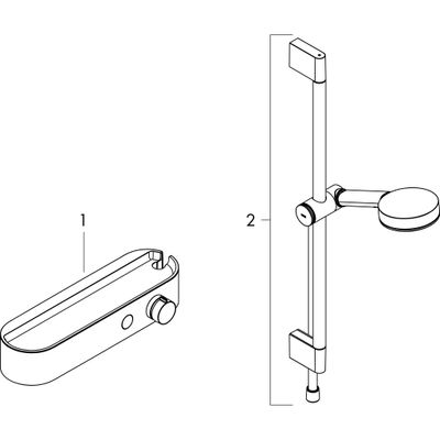 Hansgrohe Brausesystem Pulsify Select S 105 3j Relaxation Brausethm. Stange 650 mm, Farbe chrom Bild 2