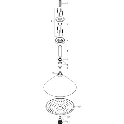 Hansgrohe Kopfbrause Axor Front, mit Deckenanschluss BGO, 280 x 279 x 279 mm, Farbe gold Bild 2