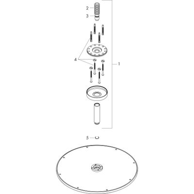 Hansgrohe Kopfbrause 350 1jet Axor BN Deckenmontage, 91 x 355 x 567 x 567 mm, Farbe nickel Bild 2