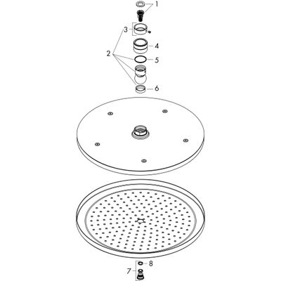 Hansgrohe Kopfbrause Croma 280, 59 x 280 x 280 x 280 mm, Farbe chrom Bild 7