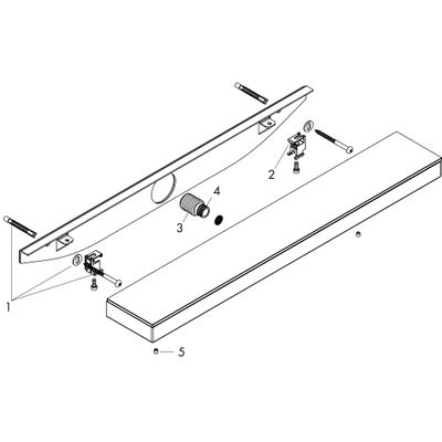 Hansgrohe Schulterbrause Rainfinity 500 1jet und Ablage BBC, 81 x 79 mm, Farbe schwarz Bild 2
