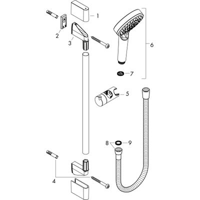 Hansgrohe Brauseset Vernis Blend Vario, mit Unica Crometta Typ 65, Farbe chrom Bild 6