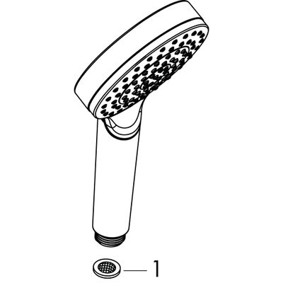 Hansgrohe Crometta Handbrause 1-strahlig, EcoSmart, weiss / chrom, 100 mm, Farbe weiß, chrom Bild 7