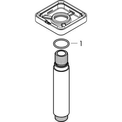 Hansgrohe Decken-Anschlussstück Vernis Shape DN 15 100 mm, 65 mm, Farbe chrom Bild 2