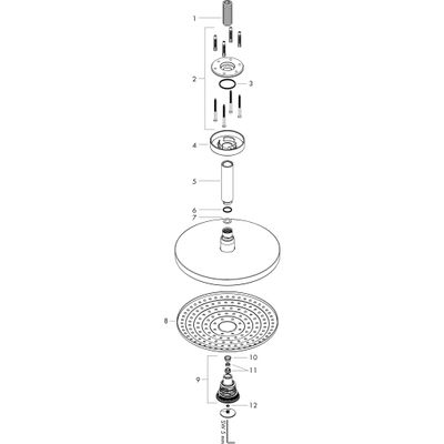 Hansgrohe Kopfbrause Raindance Select S 240 2jet EcoSmart 240 mm Deckenmontage, 193 x 243 x 243 mm, Farbe chrom Bild 2