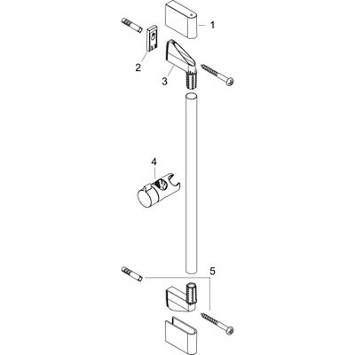 Hansgrohe Brausestange Unica Croma 650 mm, 669 mm, Farbe chrom Bild 2