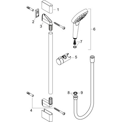 Hansgrohe Brauseset Croma Select E 110 1jet, mit Unica Typ 65 weiss / chrom, Farbe weiß, chrom Bild 2