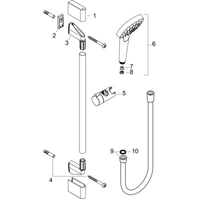 Hansgrohe Brauseset Croma Select E 110 1jet EcoSmart, mit Unica Typ 90 weiss / chrom, Farbe weiß, chrom Bild 2