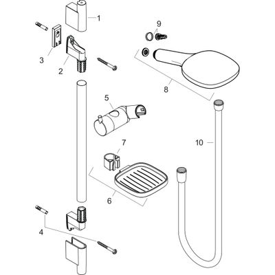 Hansgrohe Brausenset Raindance Select E 120 Unica S Puro 650 mm weiss / chrom, Farbe weiß, chrom Bild 3