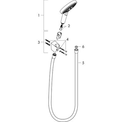 Hansgrohe Brausenset Raindance Select S 120 Porter'S weiss / chr.1600 mm Brauseschlauch, Farbe weiß, chrom Bild 2