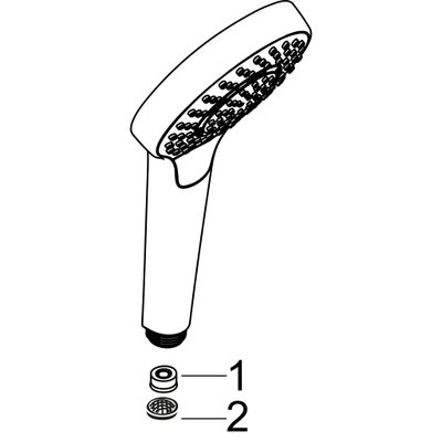 Hansgrohe Handbrause Croma Select E Multi EcoSmart, weiss / chrom, 110 mm, Farbe weiß, chrom Bild 9
