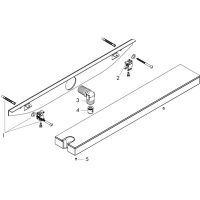 Hansgrohe Schlauchanschluss Rainfinity Porter 500, mit Ablage L, matt, Farbe weiß Bild 3