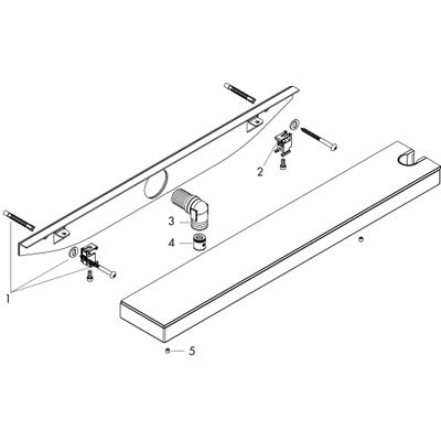 Hansgrohe Schlauchanschluss Rainfinity Porter 500, mit Ablage R, Farbe chrom Bild 2
