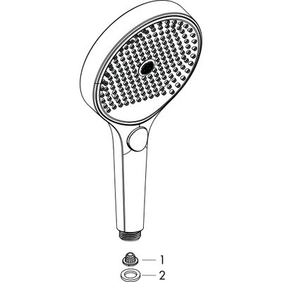 Hansgrohe Handbrause Rainfinity 130 3jet Ø, 3-Strahl, matt, 130 mm, Farbe schwarz Bild 3