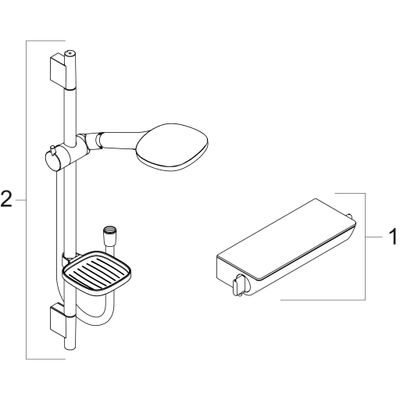 Hansgrohe Brausenkombi Raindance Select E 120/ Therm.Brause AP Ecostat Sel.U'650 mm chr, Farbe chrom Bild 2