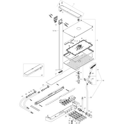 Hansgrohe Showerpipe Rainmaker Select E 460 3jet weiss / chrom, 1565 x 785 x 580 mm, Farbe weiß, chrom Bild 3